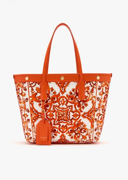 Dolce&Gabbana Majolica-print Atene shopping bag