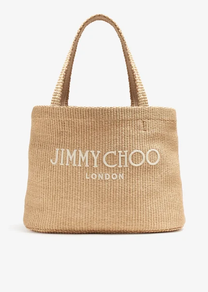 Jimmy Choo Raffia beach E/W tote bag